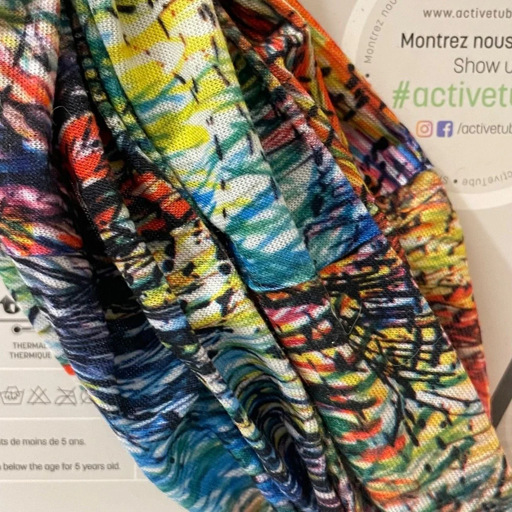 Active Tube Original Multifunction Headband Neck Gaiter Scarf Headwear Print NWT